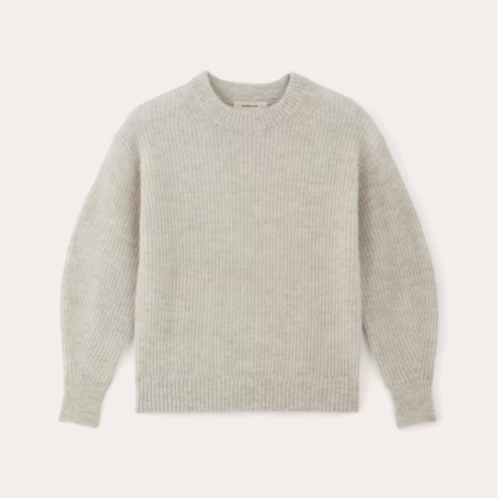 Everlane Oversized Alpaca Crew - Light Gray